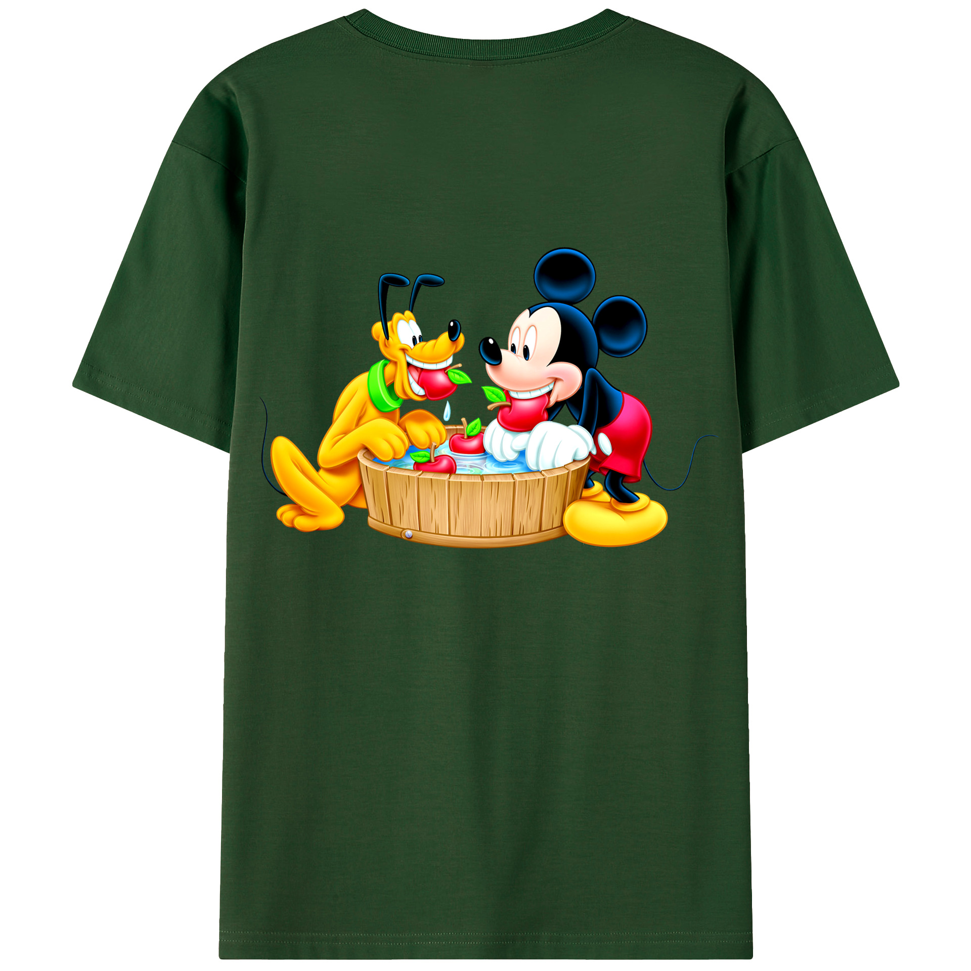（画像用） ミッキーマウス Mickey Mouse 綿100％半袖Tシャツ（背面プリント）